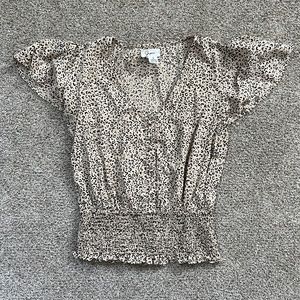 Leopard Print Blouse (NWOT)